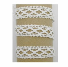 Baumwoll spitze, 17mm breit, weiß, Spitze, nähen, Meterware, 1 Meter