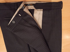 Nadelstreifen-Anzug, 3-teilig, Übergröße 27, feiertagstauglich