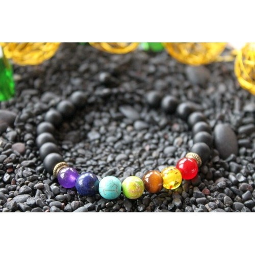 Chakra armband mit 8mm - mit, onyx