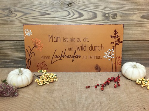 Blechschilder schild herbst - blechschilder, "herbst