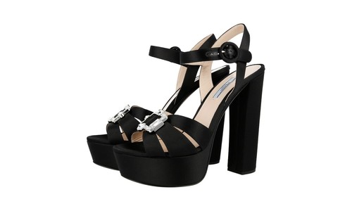 Prada satin kristall plateau - satin,