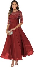 Damen Lang Formales Abendkleid