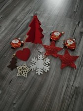 Christbaumschmuck Figuren 10 Stück Hängend,Weihnachtsmann,Sterne, Tannenbaum