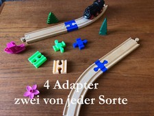 Set "Lückenschluss" für Brio® / Duplo® / Lego® / Ikea® Holzeisenbahn
