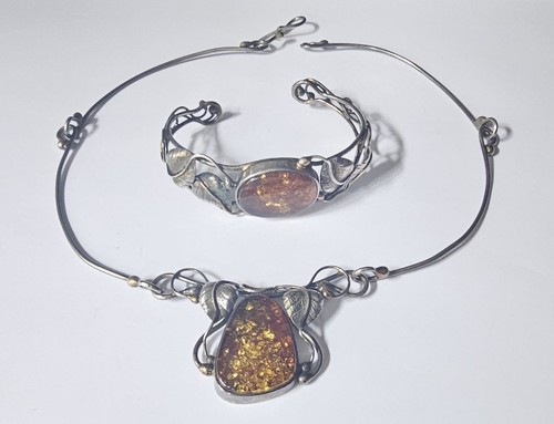 Jugendstil schmuck bernstein - jugendstil,