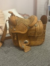 1970 Vintage Westernsattel Tasche Made In México