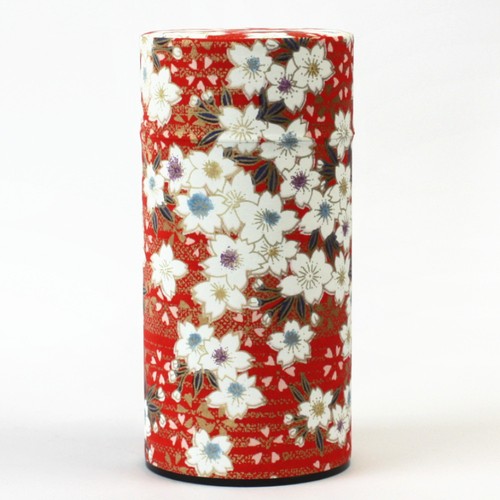 Teedose kirschblüten rot 175 - kirschblüten,