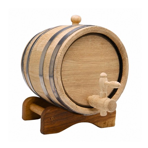 Holzfass eiche 15l liegend - 15l,