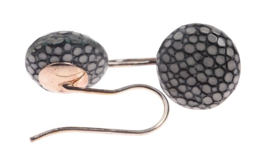 Rochenleder ohrringe flat - rochenleder,