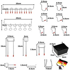 122er Lochwandhaken Haken Metall für Lochwand Werkstatt Werkzeugwand Hakenset
