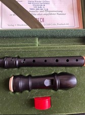 Moeck Sopranino Blockflöte Ebenholz Grenadill Elfenbein Imitat neuwertig flöte