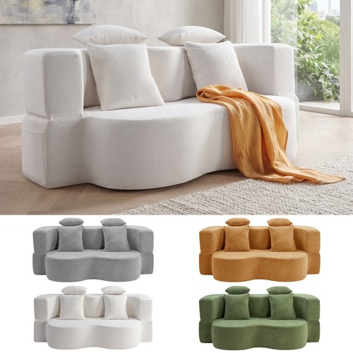 Schlafsofa bouclé stoff - bouclé-stoff, 2