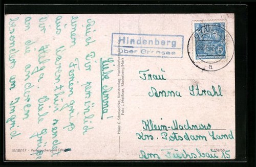 Ansichtskarte landpoststempel - ansichtskarte,