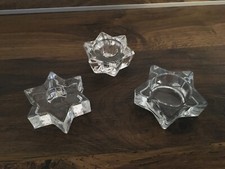Kerzenhalter Stern,  Glas 3