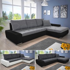 Ecksofa mit Schlaffunktion Faris - Couch mit Bettkasten, Sofagarnitur, Eckcouch