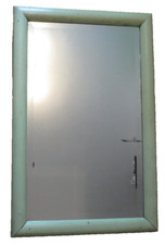 alter facettierter Wandspiegel Spiegel mit Holzrahmen rechteckig Facettenschliff