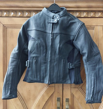 Hein gericke von ANC Leder Motorradjacke schwarz m. Protektoren Damen Gr.  S NEU