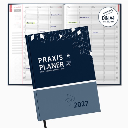 Praxisplaner 2027 navy - 2027, a4