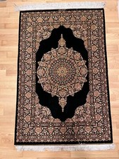 Ghom Seidenteppich 1x1,5 m 70 Raj signiert Rajabian | Handgeknüpft Iran