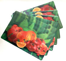3D Platzdeckchen Platzset abwaschbar Kunststoff PVC- 6 Stück Obs 36226-1