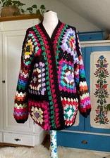 Handmade Häkeljacke – Granny Square – Neu – Größe XL