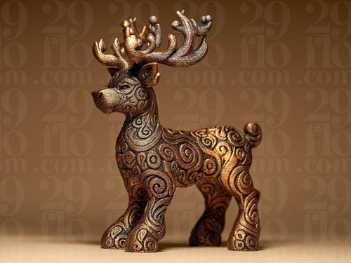 Reindeer ornamental figur - reindeer, |