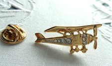 *Pierre Lang* KNOPFBROSCHE "DOPPELDECKER"  - GO - glänzend+  7  Steine - RARITÄT