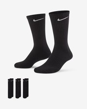 Nike Everyday Socken 3 Paar Schwarz Größe L 42-46 Herren Damen