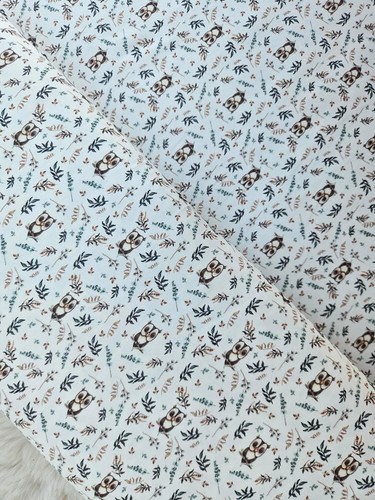 Baumwolljersey eulen 50cm - baumwolljersey,