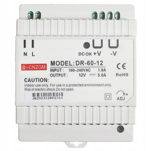 12v din transformator - 5a,