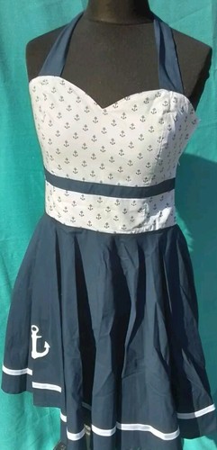 Handmade rockabilly kleid blau - handmade,