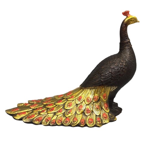 Dekofigur pfau metallisch - dekofigur,