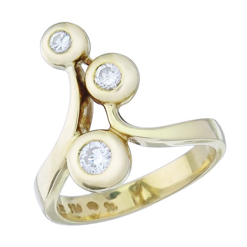 Ring drei brillanten 750er - ring,