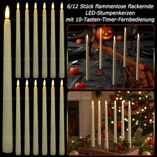 12 Set Stabkerzen LED Kerzen