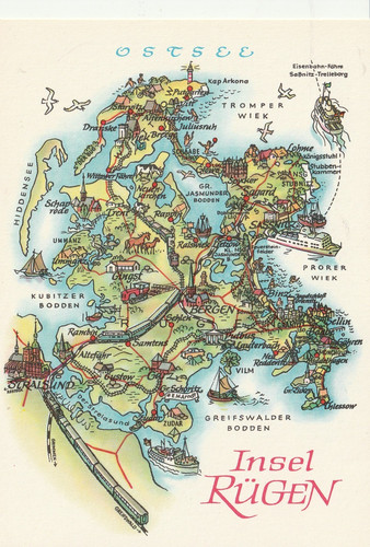 Ddr landkartenmotiv insel - landkartenmotiv,