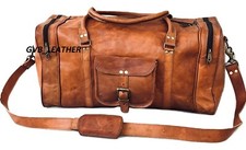 20 Zoll Echtleder Seesack Männer Übernachtung Flug Handgepäck Reisegepäck Fit...