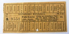 Fahrkarte Fahrschein 3. Klasse