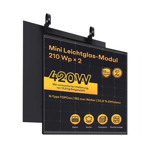 Leichtglas solarmodul set 210w - solarmodul,