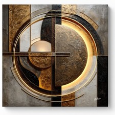 Abstrakter Kunstdruck Metall