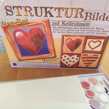KREATIV-SET komplett für 2 Bilder GESCHENK mit Keilrahmen, Farben,  Paste