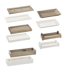 Holztablett Basic weiß oder