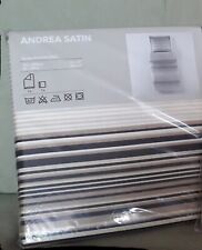 IKEA ANDREA  SATIN  BETTWÄSCHE 155X220 BRAUN GESTREIFT COTTON  NEU -2-