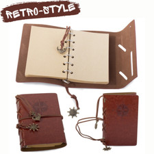 Notizbuch Tagebuch Vintage Retro Leder Reisetagebuch Kladde Heft Notiz Buch A6