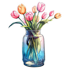 Car Sticker 18x18 cm | Tulip