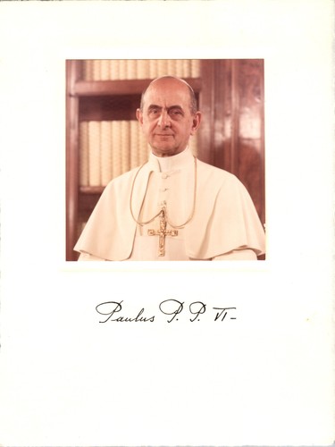 Albumblatt papst paul mit - albumblatt,