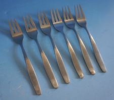 WMF Lüneburg Besteck 6 Kuchengabeln Gabel Cromargan 15,5 cm (F025-1716)