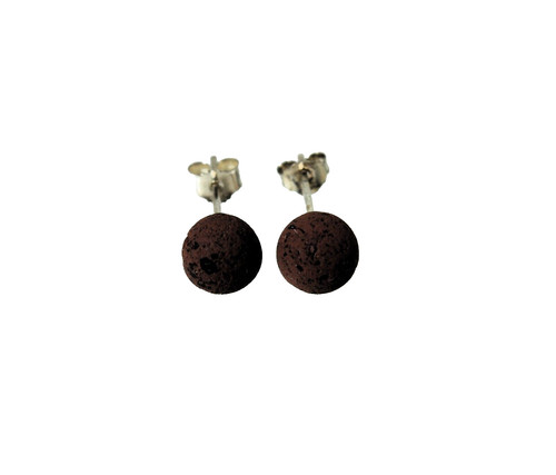 Lava ohrringe kugel 5mm - ohrringe,