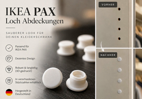 Ikea pax lochabdeckungen - pax, weiß