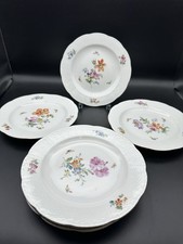 KPM Porzellan Teller  Blumen Dekor Goldrand Zepter roter Reichsapfel