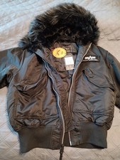 Alpha Industries Bomber Jacke Herren L Schwarz Neu.